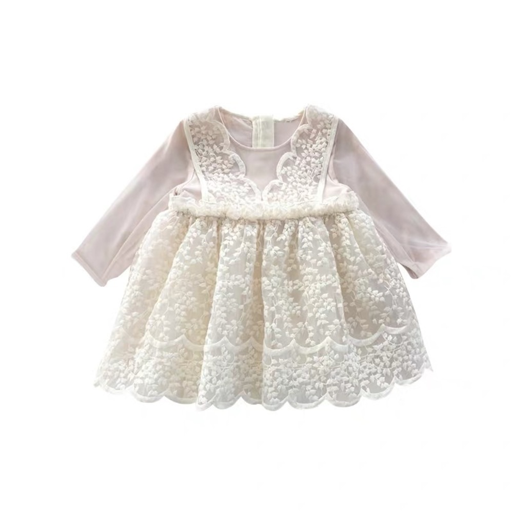 White laced toddler dress